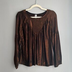 Anthropologie metallic top